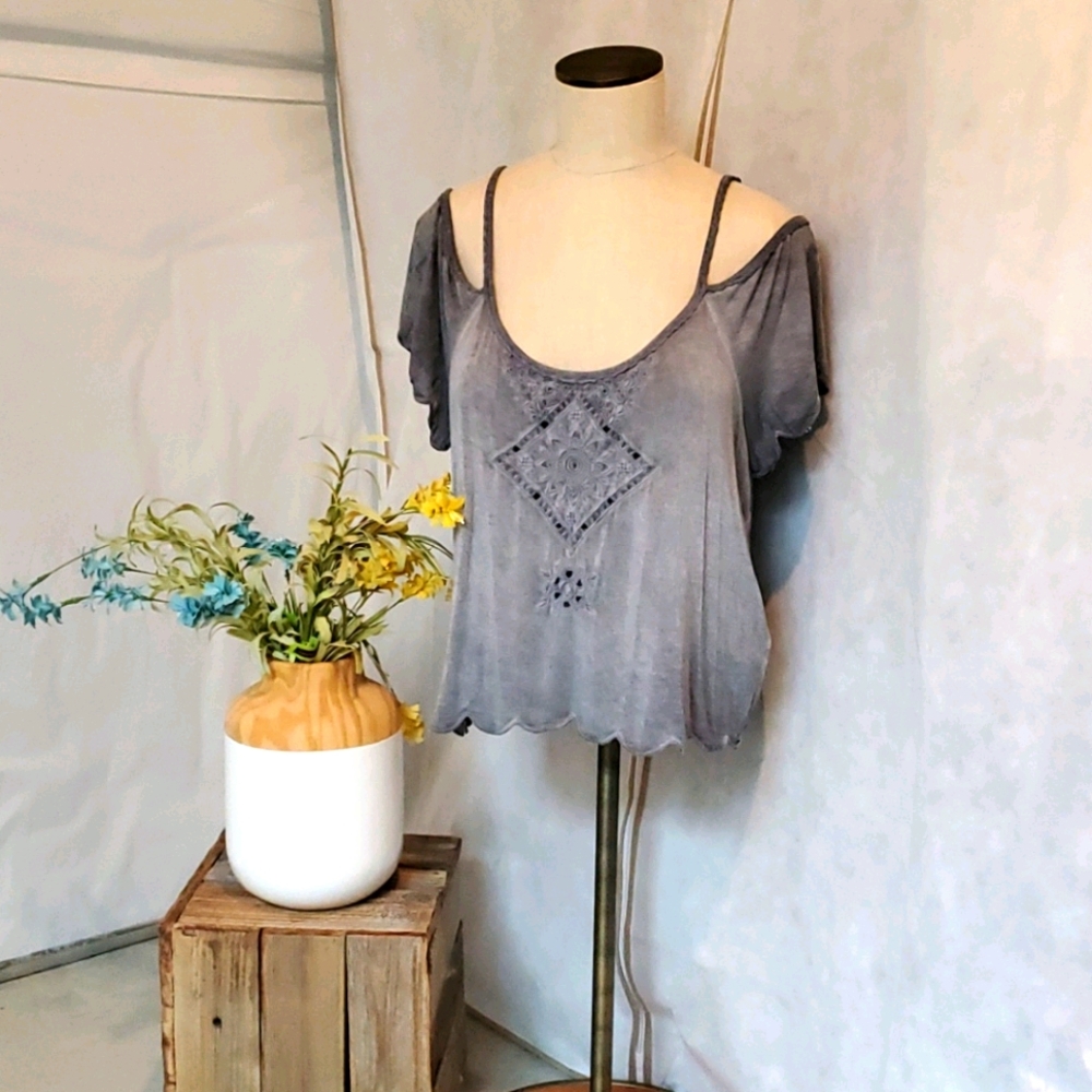 Vintage Worn Grey Top
